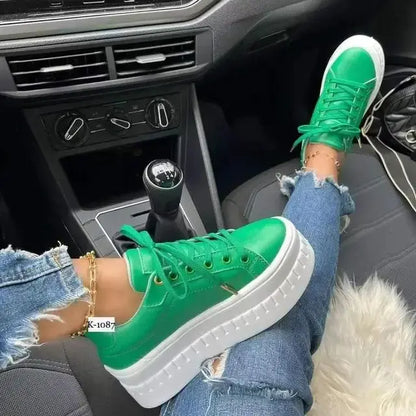 Lederplattformschuhe Damen mit Dicke Ferse und Ergonomischem Design für Jeden Anlass-2