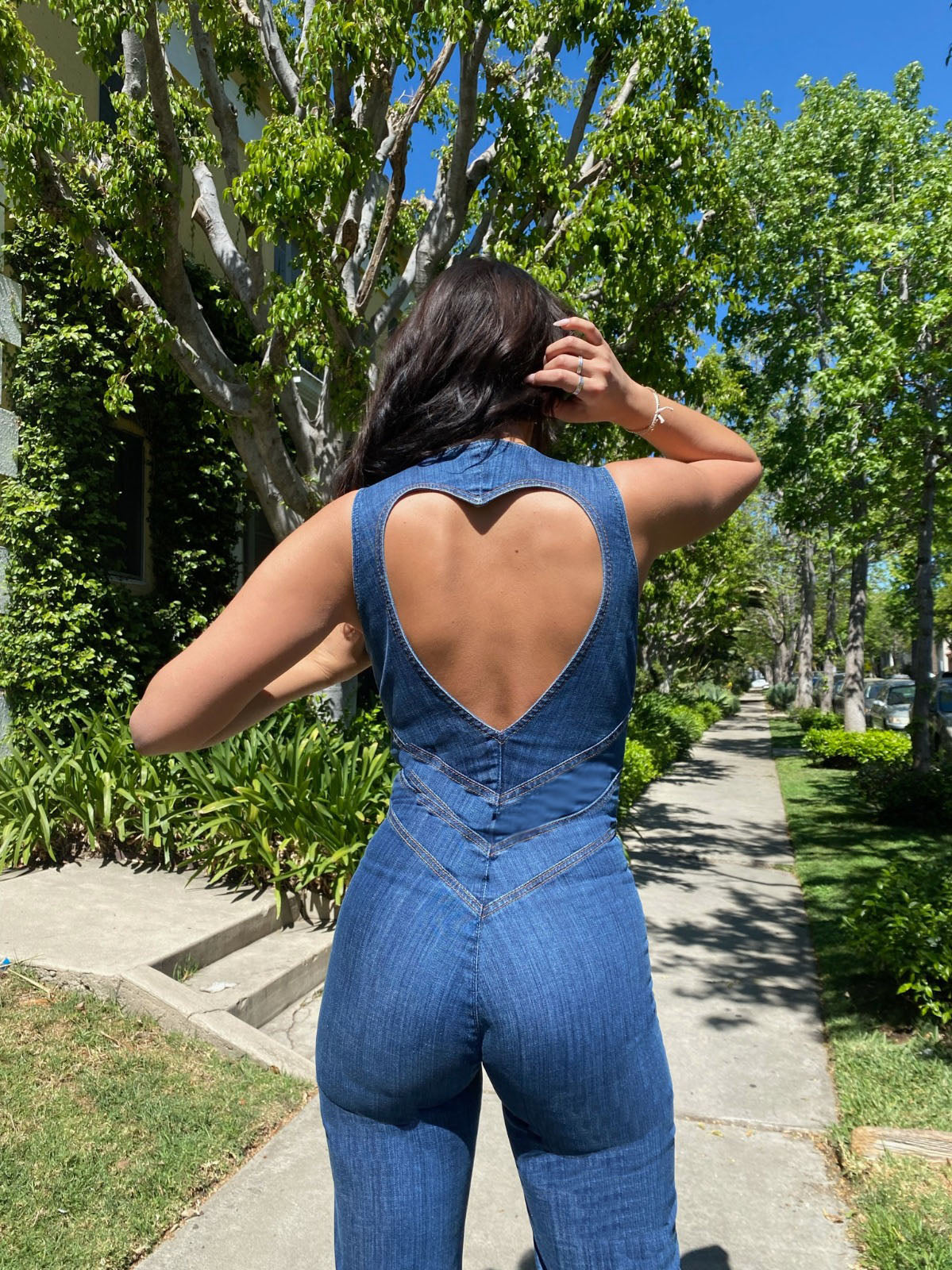 Leichter Damen Jumpsuit – ärmellos, Denim, für Freizeit und Sommerpartys 4