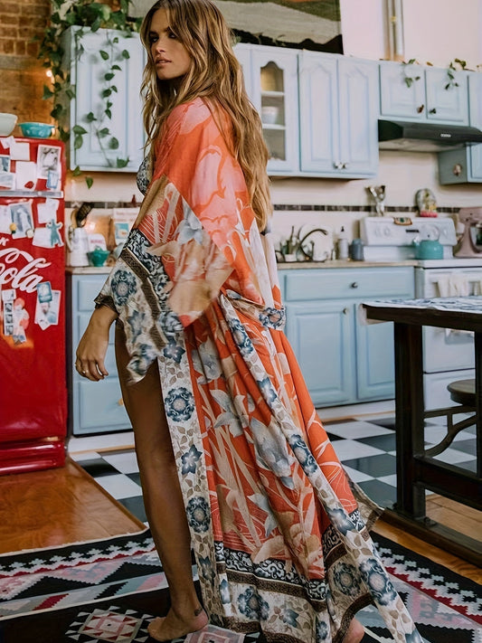 Leichter & vielseitiger Damen-Kimono – florales Design, atmungsaktiv, für Alltag und besondere Anlässe 0