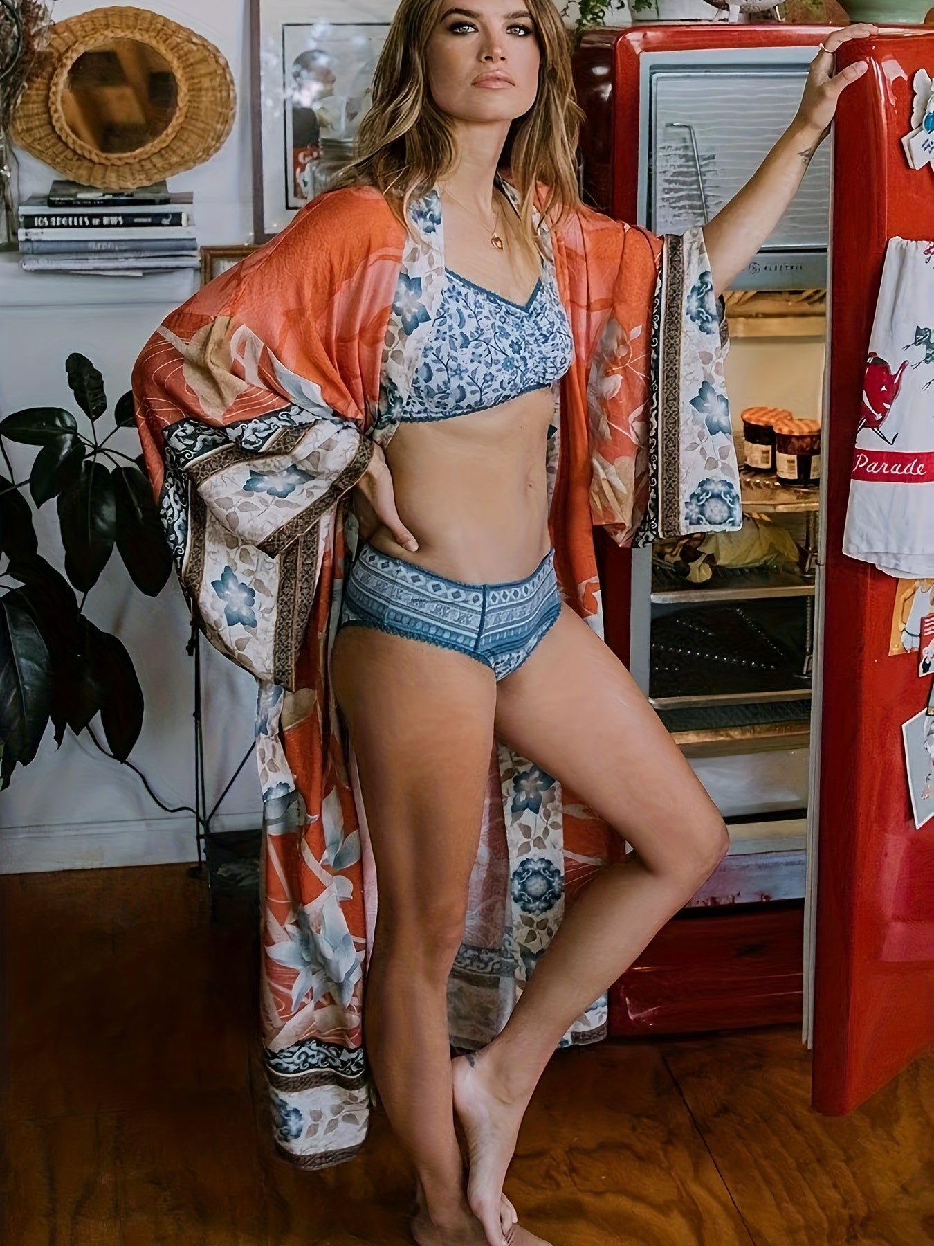 Leichter & vielseitiger Damen-Kimono – florales Design, atmungsaktiv, für Alltag und besondere Anlässe 3