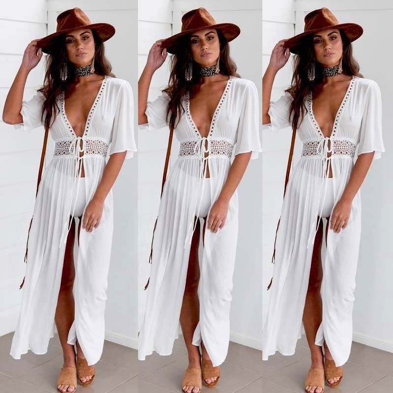 Leichtes & fließendes Strandkleid Damen – lässiger Schnitt, atmungsaktiv, für Sommerurlaub 1