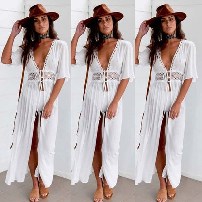 Leichtes & fließendes Strandkleid Damen – lässiger Schnitt, atmungsaktiv, für Sommerurlaub 1