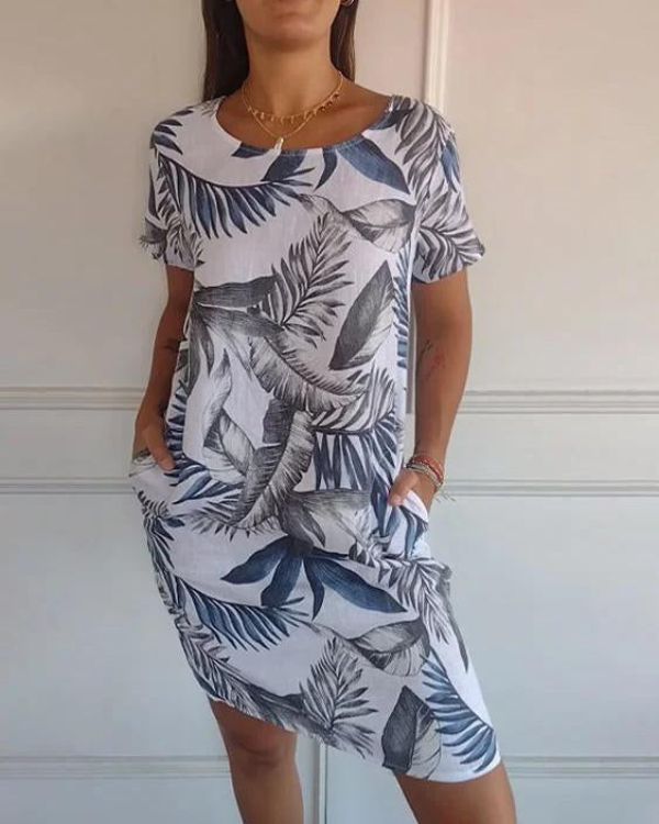 Leichtes & schmeichelhaftes Damenkleid – Baumwoll-Leinen-Mix, für Freizeit und Reisen 1