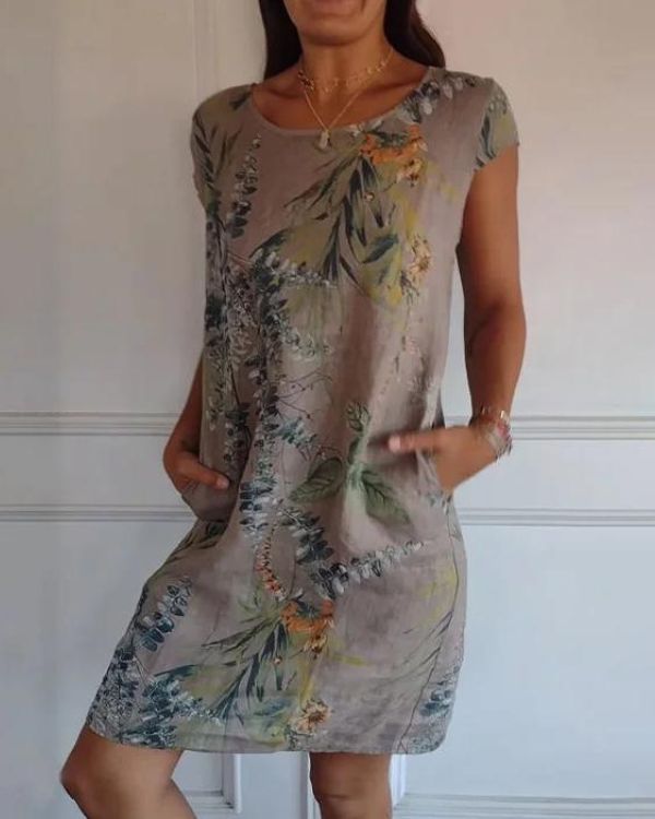 Leichtes & schmeichelhaftes Damenkleid – Baumwoll-Leinen-Mix, für Freizeit und Reisen 2