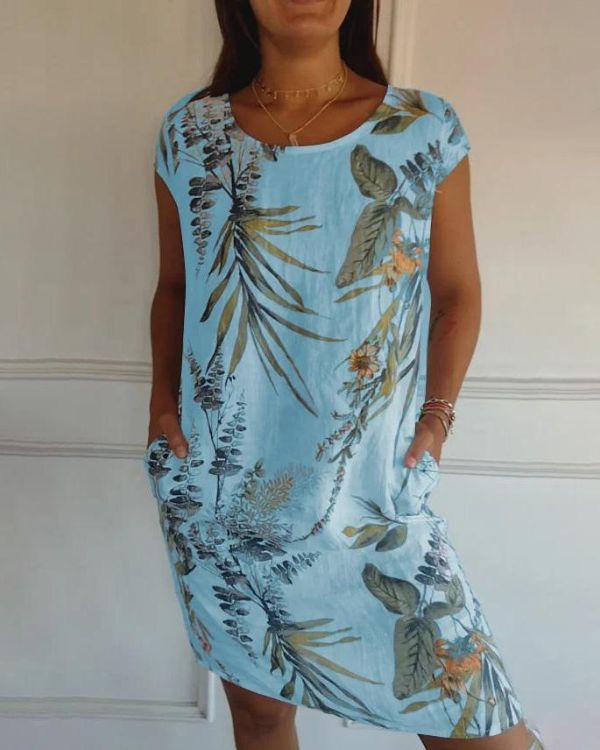 Leichtes & schmeichelhaftes Damenkleid – Baumwoll-Leinen-Mix, für Freizeit und Reisen 3