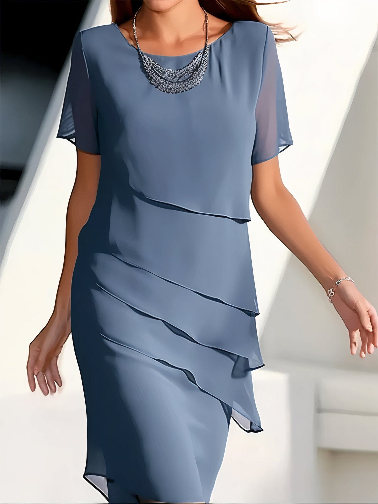 Leichtes & vielseitiges Damenkleid – ärmellos, weicher Stoff, für Sommerveranstaltungen 1