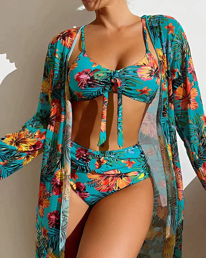 Leichtes und feminines Damen-Bikini-Set – schnell trocknend, vier-Wege dehnbar, für den Strand 2