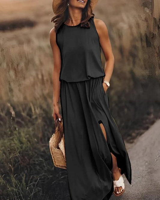 Leichtes und fließendes Damen-Maxikleid – lebendige Farben, atmungsaktives Material, für festliche Anlässe 0