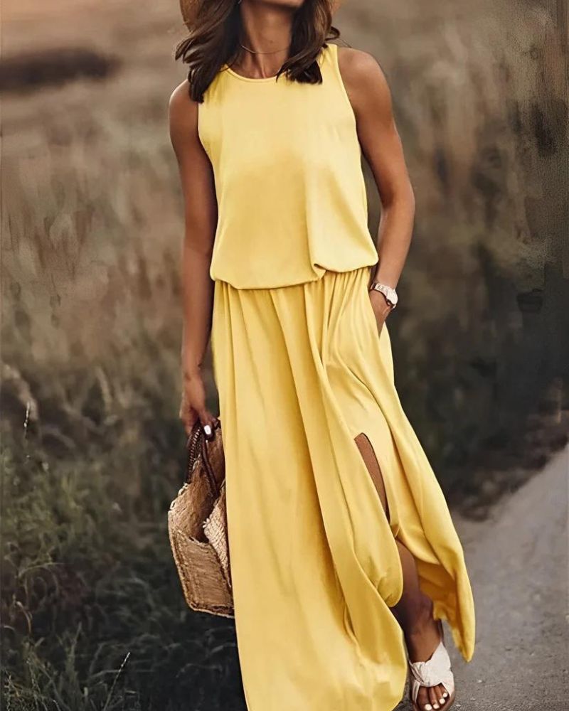 Leichtes und fließendes Damen-Maxikleid – lebendige Farben, atmungsaktives Material, für festliche Anlässe 1