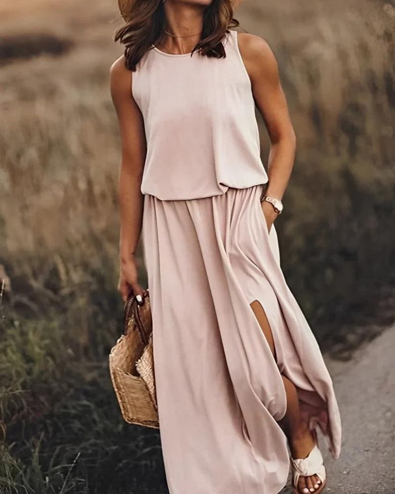 Leichtes und fließendes Damen-Maxikleid – lebendige Farben, atmungsaktives Material, für festliche Anlässe 2