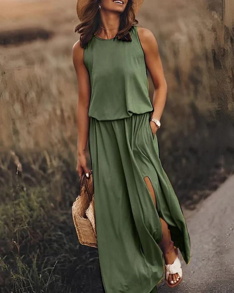 Leichtes und fließendes Damen-Maxikleid – lebendige Farben, atmungsaktives Material, für festliche Anlässe 3