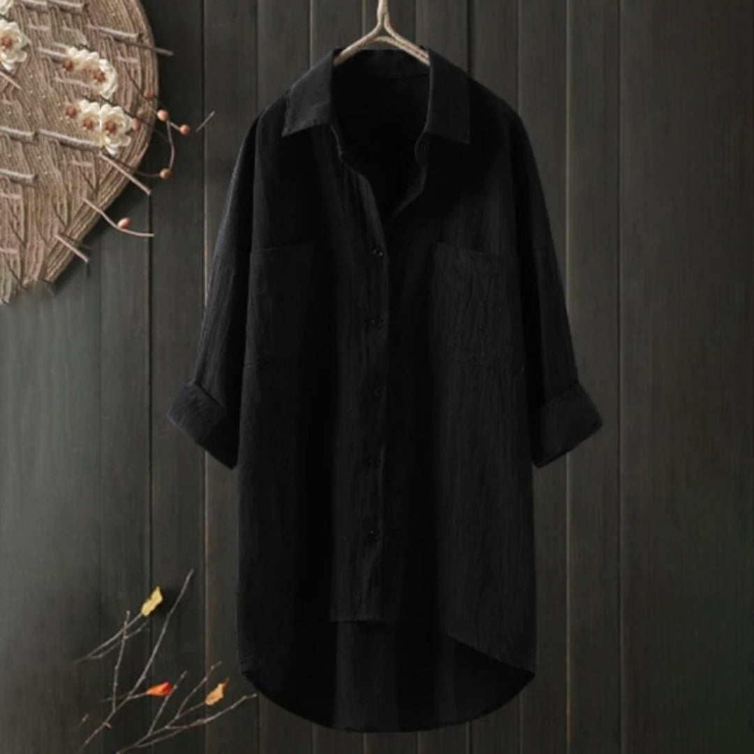Elegante Lockere Damenbluse - Stilvolle Bluse Für Arbeit Und Freizeit-2