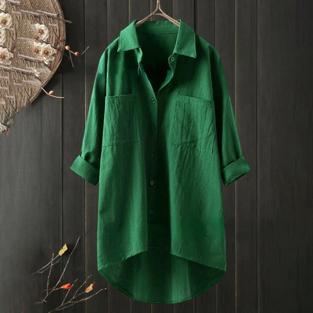 Elegante Lockere Damenbluse - Stilvolle Bluse Für Arbeit Und Freizeit-5