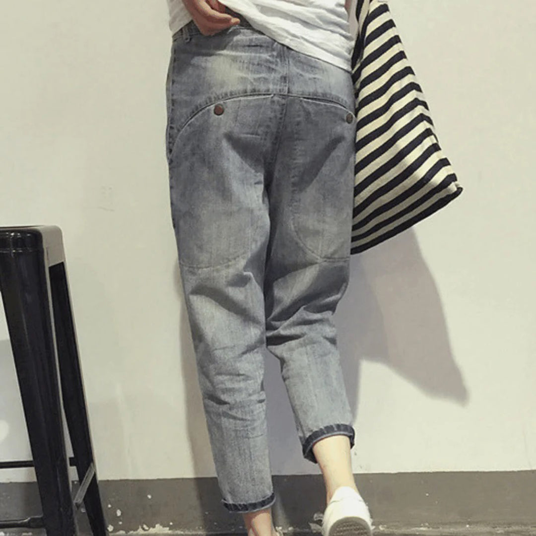 Bequeme Damenjeans für den Sommer, Lässige Jeanshose, Vielseitige Passform, Pflegeleicht, Ideal für den Alltag-4