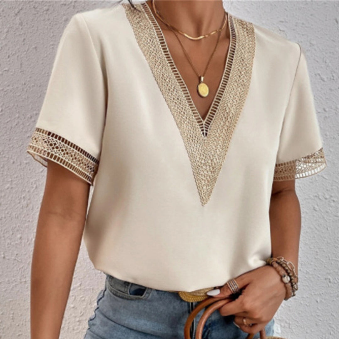 Variant image for Elegantes Lockeres T-Shirt Für Damen Aus Atmungsaktivem Polyester, Vielseitig Für Jede Gelegenheit-21