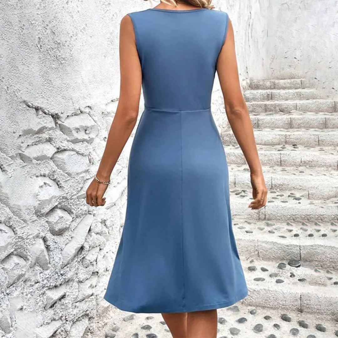 Luftige Damen-Midi-Jurk – Mouwloos, atmungsaktiv, für den Sommer 5