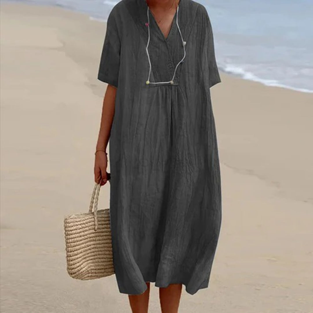 Luftige Damen Sommerkleid – lässiger Schnitt, Polyester, für warme Tage 1
