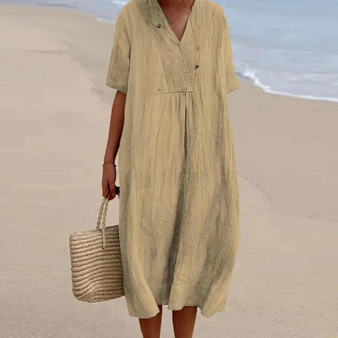 Luftige Damen Sommerkleid – lässiger Schnitt, Polyester, für warme Tage 2