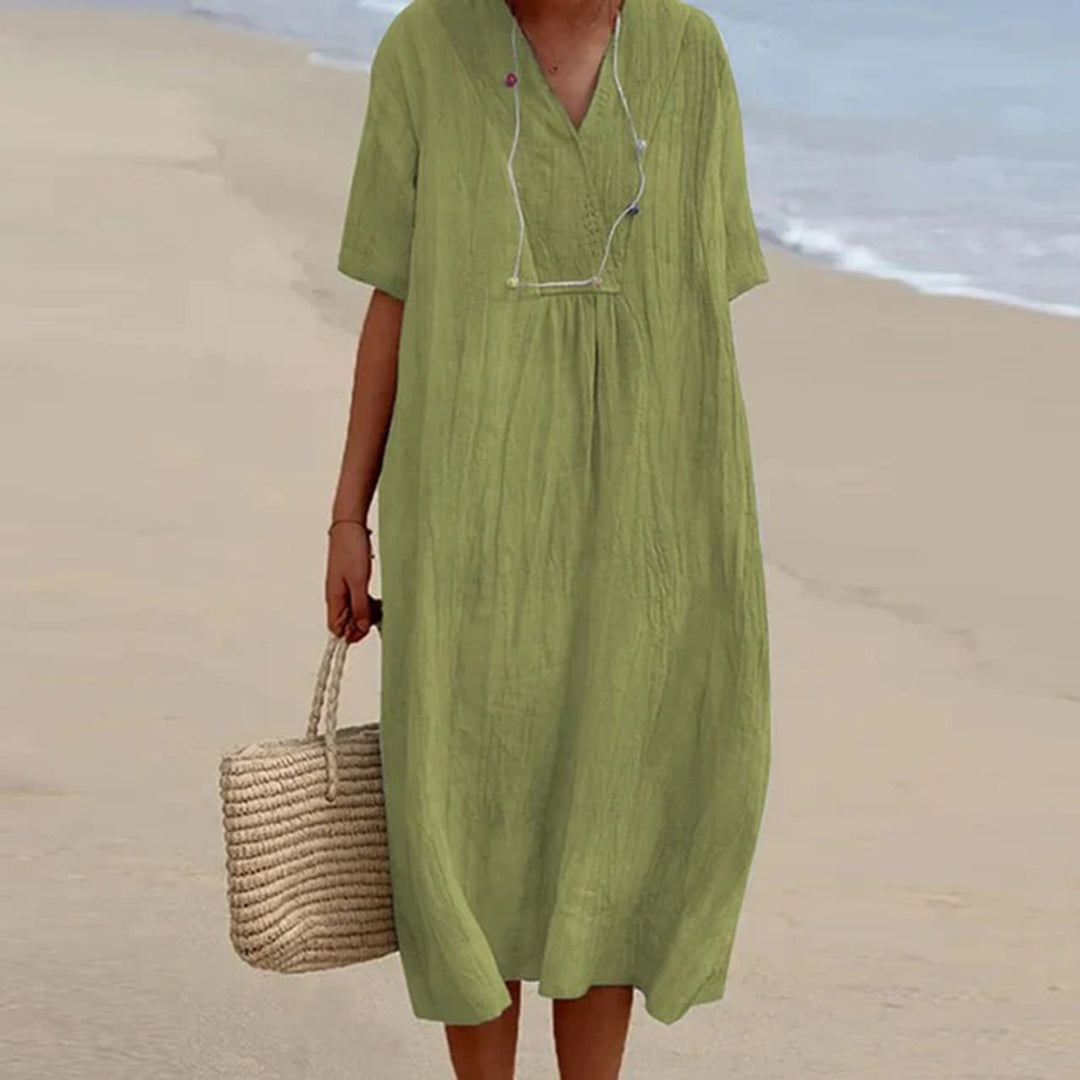 Luftige Damen Sommerkleid – lässiger Schnitt, Polyester, für warme Tage 3