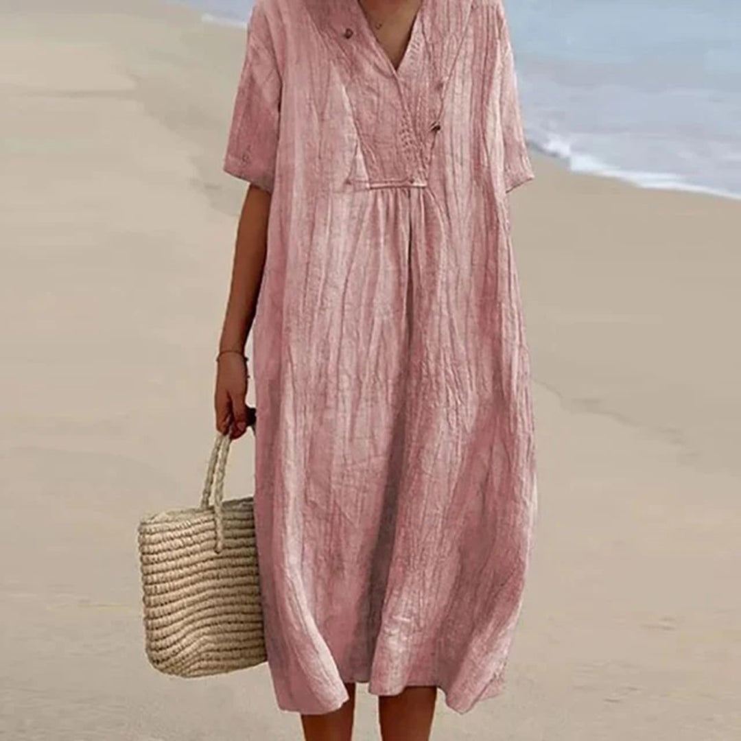 Luftige Damen Sommerkleid – lässiger Schnitt, Polyester, für warme Tage 4