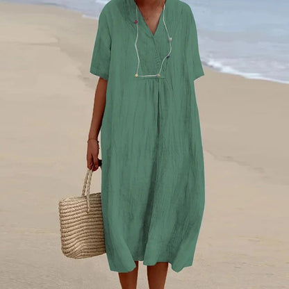 Luftige Damen Sommerkleid – lässiger Schnitt, Polyester, für warme Tage 5