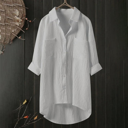 Luftige Damenbluse – lange Ärmel, hochwertiges Polyester, für Büro und Freizeit 2