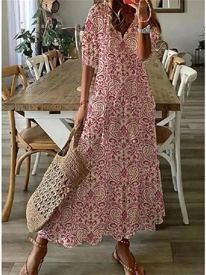 Luftiges Damen-Maxi-Kleid – fließender Schnitt, atmungsaktives Material, für Sommertage 4