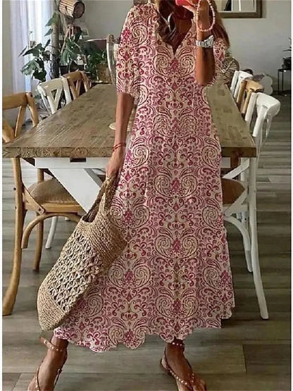 Luftiges Damen-Maxi-Kleid – fließender Schnitt, atmungsaktives Material, für Sommertage 4