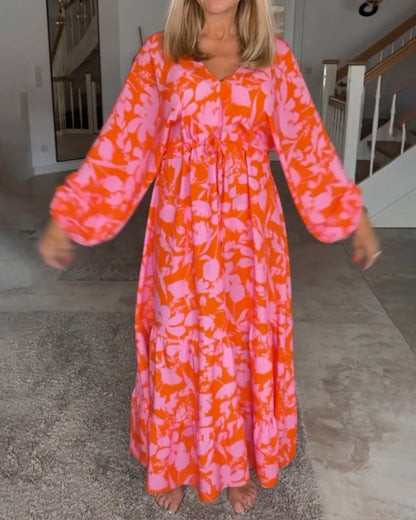 Luftiges Damen Maxikleid – A-Linie, Baumwollmischung, für Sommerveranstaltungen 4