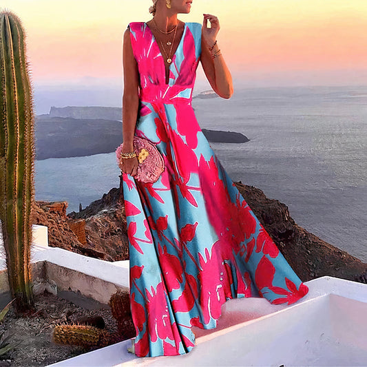 Luftiges Damen Sommerkleid – ärmellos, atmungsaktiver Stoff, für Freizeit 0