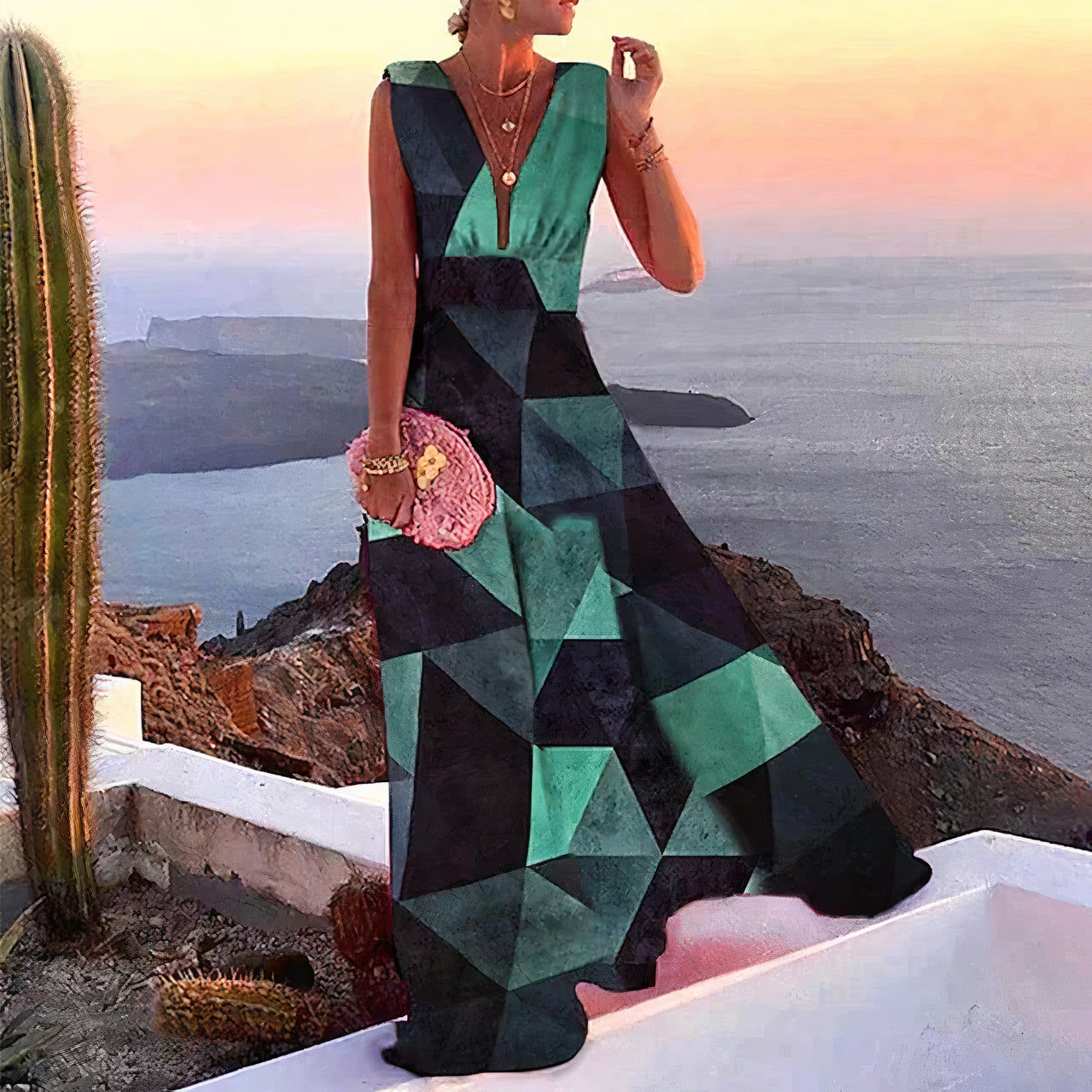 Luftiges Damen Sommerkleid – ärmellos, atmungsaktiver Stoff, für Freizeit 1