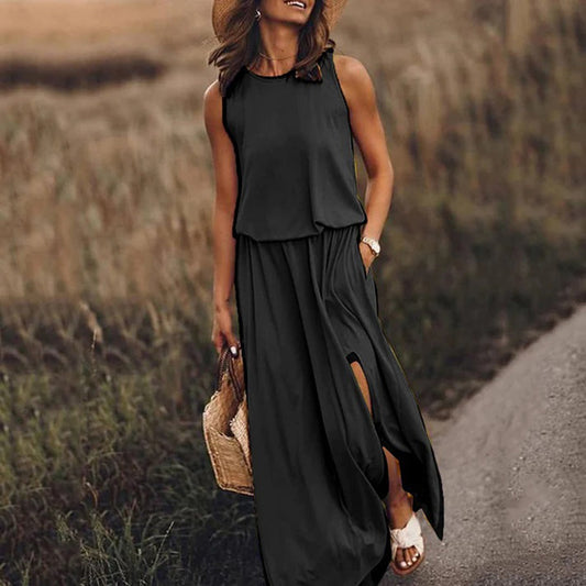 Luftiges Damen Sommerkleid – lässiger Schnitt, atmungsaktives Polyester, für den Alltag 0