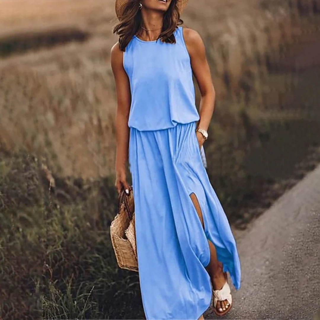 Luftiges Damen Sommerkleid – lässiger Schnitt, atmungsaktives Polyester, für den Alltag 1