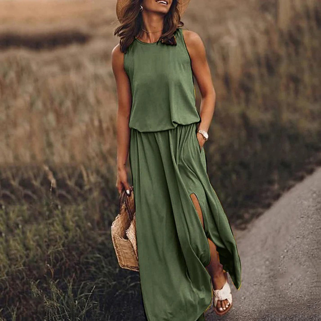 Luftiges Damen Sommerkleid – lässiger Schnitt, atmungsaktives Polyester, für den Alltag 2