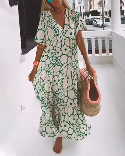 Luftiges Frauen Sommerkleid – lockerer Schnitt, hochwertiges Polyester, für Gartenpartys 0