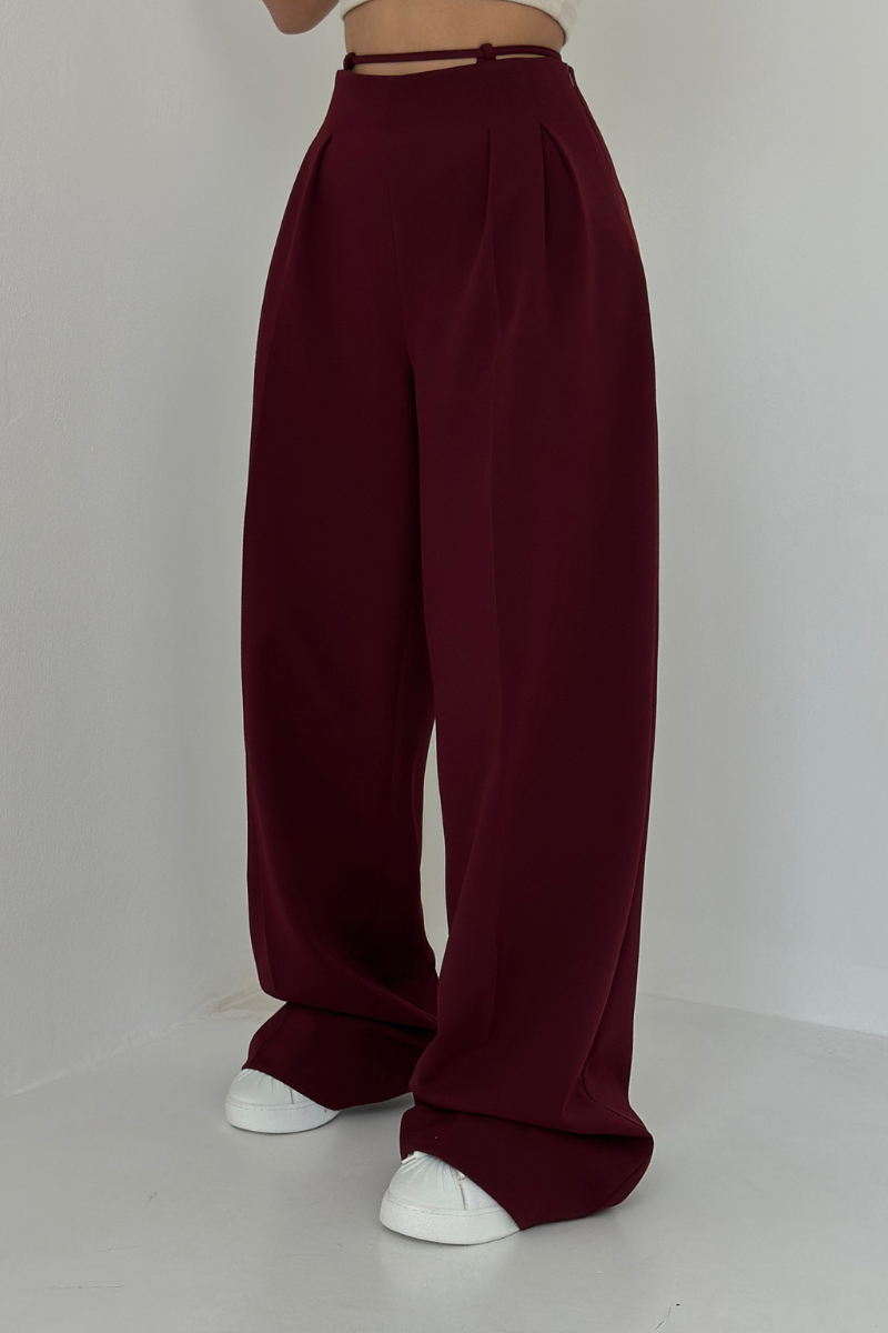 Variant image for Hoch Taillierte Weitbeinhosen Für Mühelosen Stil – Bequeme Und Vielseitige Damenmode-5
