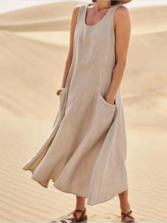 Langes Casual Maxikleid für Damen mit Taschen – Bequem und Stilvoll für Jeden Anlass, Maxikleid Sommer, Maxikleider Damen