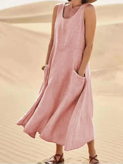 Variant image for Langes Casual Maxikleid für Damen mit Taschen – Bequem und Stilvoll für Jeden Anlass, Maxikleid Sommer, Maxikleider Damen-17