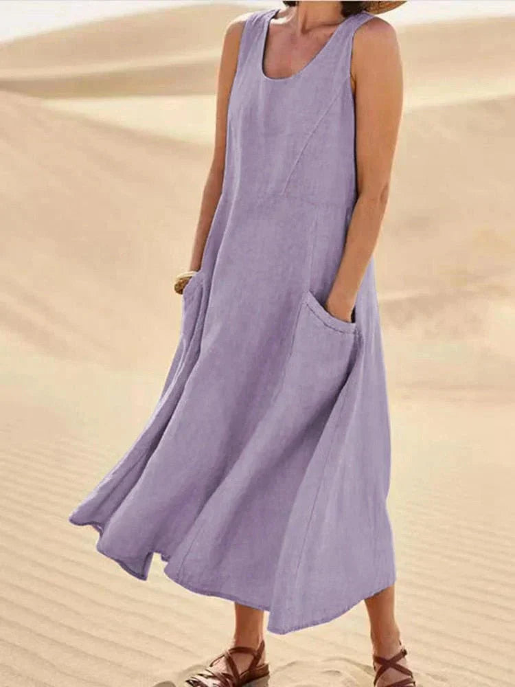 Variant image for Langes Casual Maxikleid für Damen mit Taschen – Bequem und Stilvoll für Jeden Anlass, Maxikleid Sommer, Maxikleider Damen-41