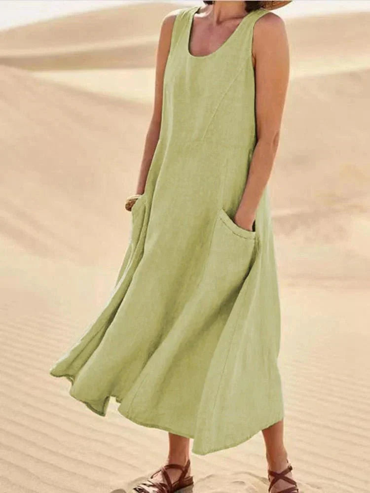 Variant image for Langes Casual Maxikleid für Damen mit Taschen – Bequem und Stilvoll für Jeden Anlass, Maxikleid Sommer, Maxikleider Damen-49