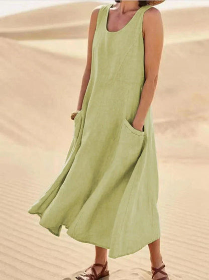 Variant image for Langes Casual Maxikleid für Damen mit Taschen – Bequem und Stilvoll für Jeden Anlass, Maxikleid Sommer, Maxikleider Damen-49