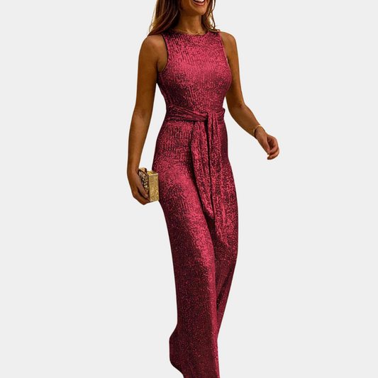 Eleganter Glitzer-Jumpsuit Damen – Festliche Kleidung für Hochzeiten und Galas, Komfortable Passform, Glamouröses Design