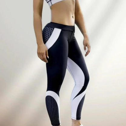 Geometrische Leggings Damen mit Hoher Taille für Yoga und Fitness-3