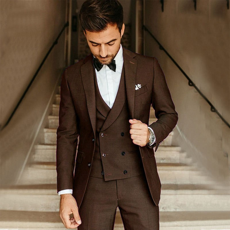 Men’s Elegant 3-Piece Wedding Suit For Formal Event