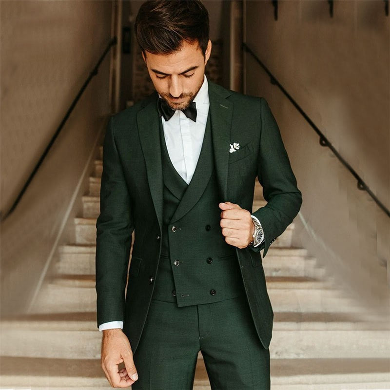 Men’s Elegant 3-Piece Wedding Suit For Formal Event