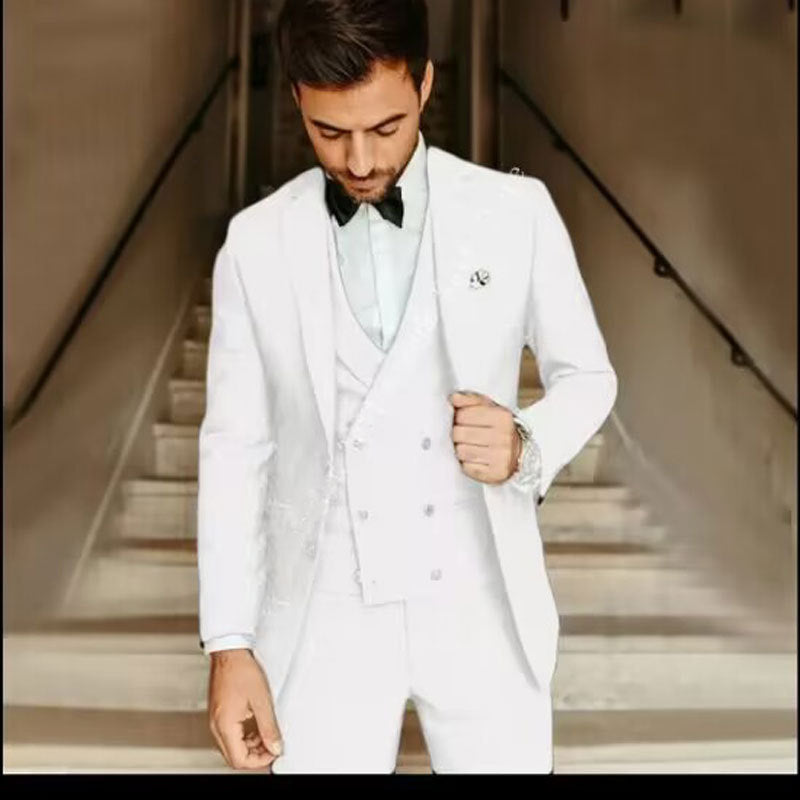 Men’s Elegant 3-Piece Wedding Suit For Formal Event