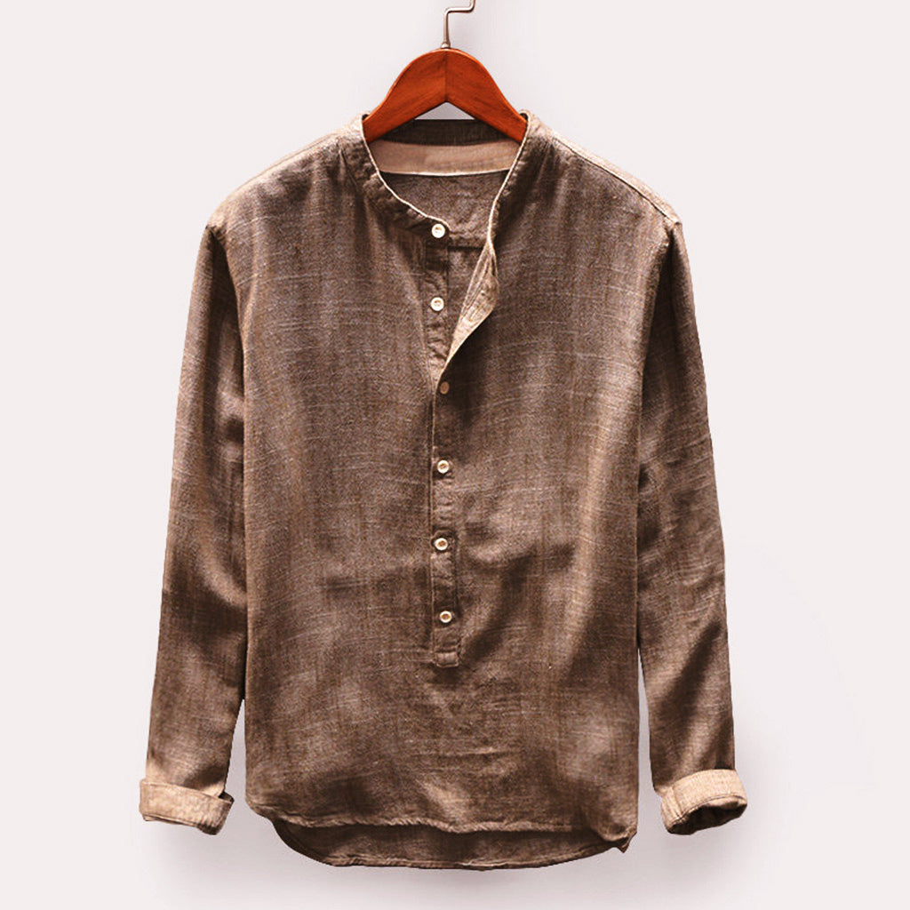 Variant image for Herren Leinenhemd - Klassische Eleganz mit modernem Komfort, Größen M-4XL, Herrenhemden Langarm-25
