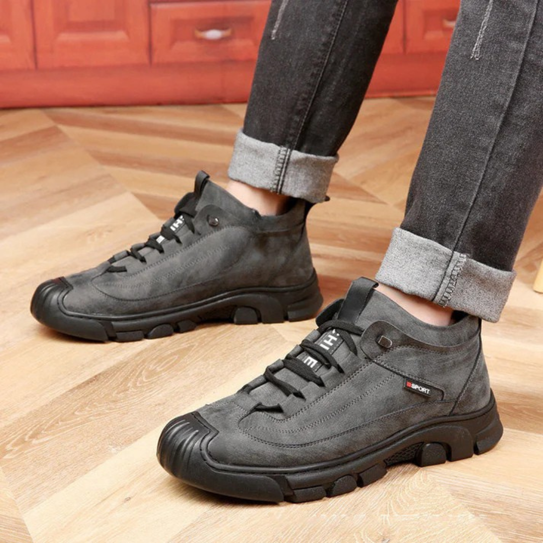Herren Sneakers Winter-Turnschuhe Mit Kunstpelzfutter Und Rutschfester Gummi-Sohle-2