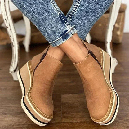Luxuriöse Lederstiefel Damen Mit Mittelabsatz Für Ganztägigen Komfort Und Klassischen Stil-1