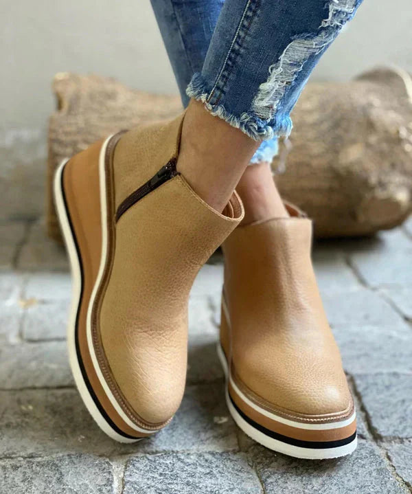 Luxuriöse Lederstiefel Damen Mit Mittelabsatz Für Ganztägigen Komfort Und Klassischen Stil-6